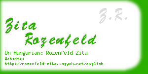 zita rozenfeld business card